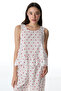 Off-White Red Hearts Cotton Piece Athlete Pajama Top