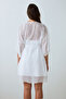 Off White Bridal Charming Short Sleeve Bridal Dressing Gown - 4