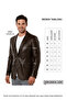 Bordo Lou Men's Genuine Leather Blazer Jacket - 6
