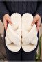 Ecru Women's House Slippers Plush Slippers Dowry Slippers Bundle Slippers - 2