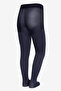 Girl's Pretty Knit Navy Blue Pantyhose - 4