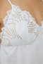 Off White Bridal Charming V Neck Ruched Satin Dowry Pajamas Set - 3