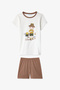 Boy's Green Camping Club Short Sleeve 2'Li Pajama Set - 2