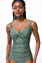 Khaki Drawstring Swimsuit - 3