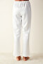 Bridal Satin Trousers Off-White Pajama Bottoms - 5