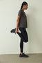 Black High Waist Recovery Cut Out Detailed Ribbed Leggings - 6
