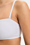 White Ava Strapless Textured Bikini Top - 2
