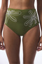 Wild Green Embroidered Bikini Bottom