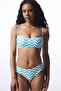 Biana Green Zigzag Pattern Hipster Bikini Bottom - 4