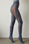 Brown Double Color Duo Mesh Patterned 15 Denier Thin Pantyhose