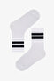 Boy's Lines 3-Piece Tennis White Sock Socks - 2