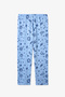 Boy's Blue Cosmic Sky Patterned Long Sleeve Shirt and Pants Pajama Set - 3