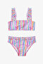 Girl's Ribbon Bandeau Ribbon Patterned Bikini Set - 2