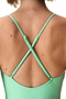 Mint Green Meli V-Neck Textured Swimsuit - 6