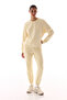Ecru High Waist Pocketed Cotton Jogger - 4