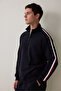 Blue Men's Striped Oversized Jogger Pajama Set - 2