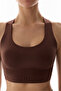 Brown Flexline Fixed Pad Sports Bra - 6