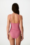 Rose Pink Strapless Underwire Swimsuit - 2