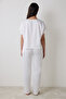Bridal Satin Shirt Pants Off-White Pajama Set - 4