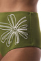 Wild Green Embroidered Bikini Bottom - 4