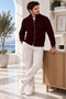 Men's Knitwear Cardigan Full Zipper Stand Collar Knitted Patterned Long Sleeve Winter Sweater - 3