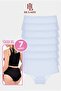 7-Pack High Waist White Women's Panties Cotton Flexible - 5