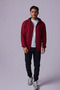 Defy's Men's Oversize Hooded Zipper Pocket Sweatshirt - 3
