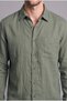 100% Linen Regular Fit Long Sleeve Single Pocket Shirt I7992Ax26Sm - 5