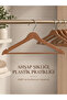 24 pieces - wooden appearance plastic a quality clothes hanger wooden color - 4