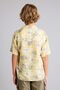 Oversize Wide Fit Polo Collar Patterned Viscose Short Sleeve Shirt Boys F5671A825Hs - 6