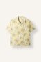 Oversize Wide Fit Polo Collar Patterned Viscose Short Sleeve Shirt Boys F5671A825Hs - 7