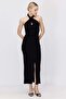 Women's Halter Cross Tie Dress - 4