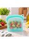 Sheer 300 ml Air and Liquid Leak-Proof Ziplock Silicone Storage Bag, 100% Platinum Silicone, Bpa Free, Microwave and Freezer Safe, Reusable Food Storage Bag, Lm0003/24