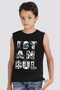 Istanbul Letters Black Cut Sleeve |   Sleeveless Men's Unisex Kids T-Shirt |   Athlete