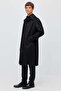 Men's Classic Long Coat with Side Pockets - 3