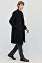 Men's Mono Collar Double-Breasted Long Coat - 5