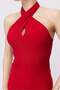 Women's Halter Cross Tie Dress - 7