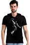 Pro Slam Dunk Black Hooded Short Sleeve Men's T-Shirt