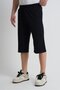 Navy Blue Men's Summer Capri Pants, Comfortable Fit, Side Pockets, Adjustable Elastic Waist, Embroidery Detail - 7