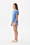 Girl's Striped Cotton Pajama Set - 3