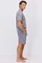 Men's Striped Pocketed Cotton Blend Pajama Set - 3