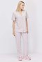 Women's Shirt Collar Gingham Pajama Set - 3