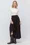Women's High Waist A-Line Long Skirt
