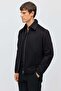 Men's Classic Collar Zippered Coat - 3