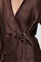 Women's Metal Buckle V-Neck Blouse - 6