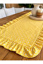 Roza Daisy Pattern Yellow Ruffle Runner - 4