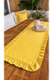 Roza Daisy Pattern Yellow Ruffle Runner