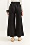 Black Stretchy Textured Elastic High Waist Wide Leg Pockets Stitching Detailed Form Pants - 5