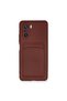 Xiaomi Poco F3 Case Kelvin Silicone with Business Card Holder - Claret Red