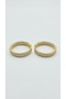Stone Detailed Gold Steel Women's Hoop Earrings |   Special Boxed